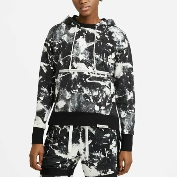 Nike Standard Issue All Over Tie Dye Print Soft Relaxed Women's Hoodie Small NWT - Picture 1 of 10